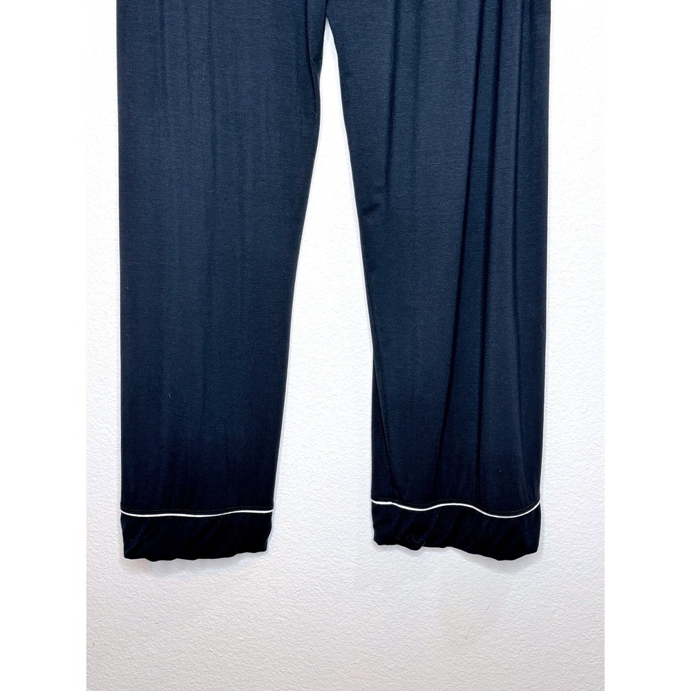 EBERJEY Womens Gisele Pajama PJ Pants Bottoms XXL Black w. White Piping Tencel - Picture 7 of 8
